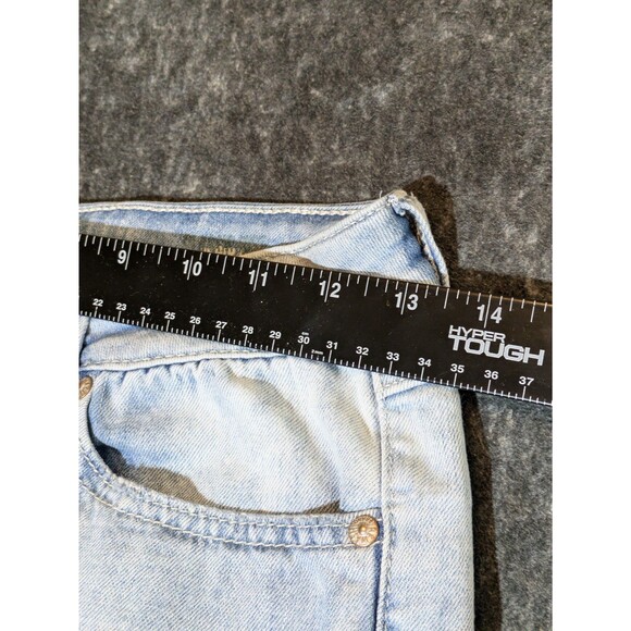 Straight Leg Light Wash Cropped Jeans Size 3 26 Distressed Grunge Raw Hem - Picture 3 of 9